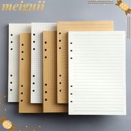 MEIGUII 80Sheets Loose Leaf Paper, Kraft Paper A5/A6/A7 Notebook Refill Paper, Durable Horizontal Li