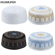 HILDARJFGH Muslim Hat Fashion Embroidery Cotton Musliman Turban