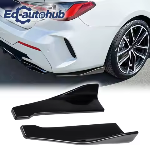 For BMW 4 Series G22 430i G82 M4 21-22 Gloss Black Rear Bumper Side Splitter Fitment Auto Accessory