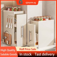 [48H Shipping] Kitchen Pull-out Spice Rack Countertop Multi-functional Seasoning Storage Rack Dustpr