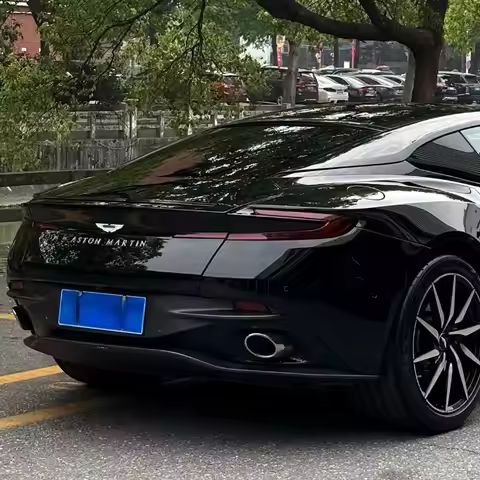 Aston Martin logo - ASTON MARTIN (in English letters) - trunk emblem - rear bumper sticker - modific