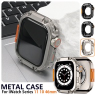 Alloy Metal Case for iWatch Series 11 10 46mm Metal+PC Bumper Protector Frame for iwatch 46mm Protec