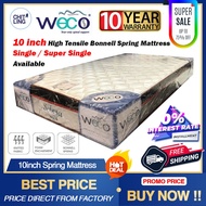 💥Free Shipping + Limited Deal💥 Spring Mattress 10inch Single/Super Single / HONEY WECO tilam/10 inch