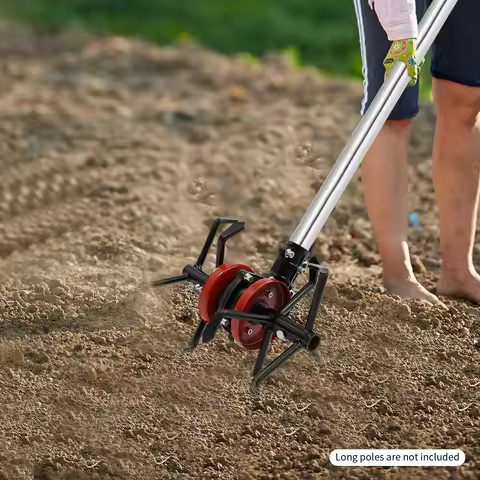 6-Claw Cultivator Wheel 26x9, Aluminum+45# Steel Garden Wheel for Loose Soil & Mowing Grass Spray Pa