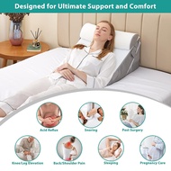 3PCS Adjustable Design Wedge Pillow for Sleep Apnea, Orthopedic Headboard Wedge Pillow Set for After