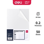 Deli Paper 3820 Transparent Binding Cover Size A4 50 Sheets (0.2mm)
