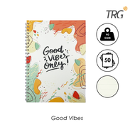 TRG Buku Tulis Catatan A5 Bookpaper Ruled NB-81 - Keep Motivated Doff Cover Spiral Notebook TRG