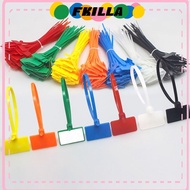 FKI 100pcs Cable Tag Easy Mark Tag Labels Markers Mesh Wire Marker Colorful Tag