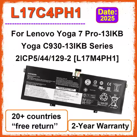 7.68V 60Wh Laptop Battery L17C4PH1 For Lenovo Yoga C930-13IKB 7 Pro-13IKB Series L17M4PH1 5B10Q82425