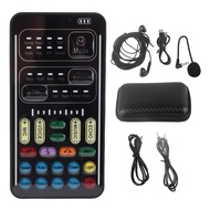 I9 Voice Changer Set Multifunction Portable Recording Mini Sound Card for Game  Recording Computer S