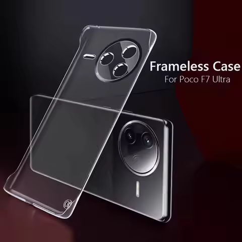 Frameless Clear Hard Back Cover Case On For Xiaomi Poco F7 Ultra Poco F7 Pro PocoF7Ultra 5G ShockPro