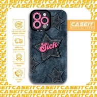 Caseit Sick Star jeans Aesthetic art square edge iphone case 8/8plus/x/xs/11/12/13/14/pro/max/plus/p