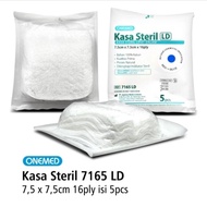 Sterile Gauze 7165 7.5x7.5 cm 16ply onemed LD Folds In 5pcs