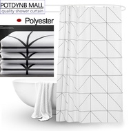 Polyester Shower Curtain Waterproof Shower Curtain Fashionable and Simple White Checkered Door Curtain Partition Curtain