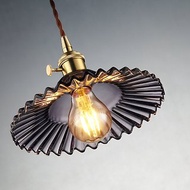 【塵年舊飾】懷舊銅製玻璃吊燈PL-1656附燈泡