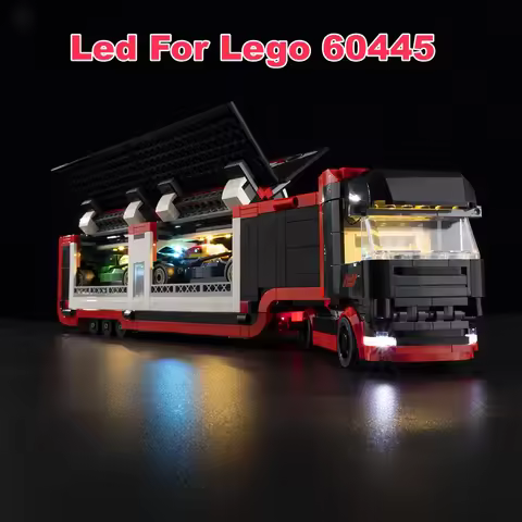 LED Light For LEGO F1 Truck with RB20 & AMR24 F1 Cars City 60445 Building Blocks (Not Include Block 