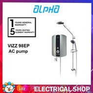 Alpha Water Heater With AC Pump VIZZ 98EP with rainshower (Silver)