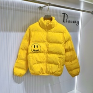 ️[PREMIUM PRODUCTS] - Drew Life Jacket Super Light Feather Yellow with Smiley Face Pattern Icon - Ja