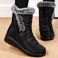 Women's Boots Er Warm Winter Boots Women Snow Boots Fur Winter Shoes Women Waterproof Wedge Ankle