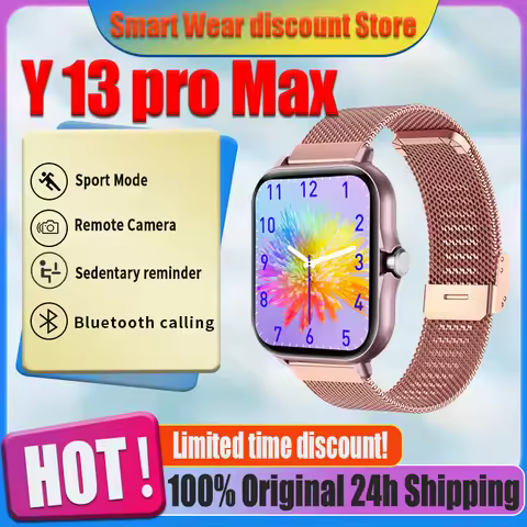 Y13 Pro Max New Smartwatch Heart Rate/Sleep Monitoring Wireless Bluetooth Call Music Control Smart W