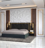 SHOP NBL เตียงนอนตู้ข้างเตียง JESSICA 6 ฟุต // MODEL : GB-6157+GN-403-XX ดีไซน์สวยหรู สไตล์ยุโรป สิน