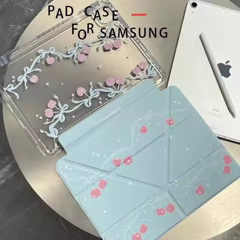 For Samsung Galaxy Tab A8/A9/A11+FE LITE PLUS/Galaxy Tab S6 Lite/S7/S8/S9/S10+ FE "Mint Cherry Bow Y