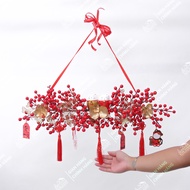 Wreath CNY, Decorative Wreath SpringCNY H76 With Lights