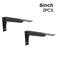 L-Shape Solid Heavy Duty Steel Hidden Shelf Bracket Heavy Duty Cast Iron Black Industrial Shelf Brac