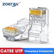 ZOERAX CAT6 RJ45 Connector 50μ Gold-Plated UTP Modular Plug 8P8C Crimp End Ethernet Connector for So