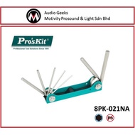 Pro'sKit 8PK-021NA 7pcs Folding Hex Key Set (1/16",5/64",3/32",1/8",5/32",3/16",1/4")