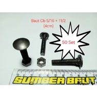 50 Sets of Cb 5/16 4cm bolts with 12 keys fence/s umbrella/s truck bed/s car bumper/s carried/s Bolt