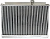 YYDSKKUDS 3Row Radiator Aluminum Radiator Fans Compatible For Toyota Supra MK3 JZA70 A70 3.0L Turbo 