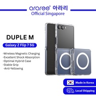 [Official Araree SG] Sam sung Galaxy Z Flip 7 DUPLE M CLEAR | Wireless Magnetic Charging