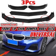 3PCS Front Bumper Lip Body Kit Spoiler Diffuser Lip For Tesla Model 3 For AUDI A3 A4 A5 A6 A7 A7 A8 