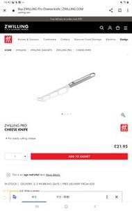 孖人牌
芝士刀 zwilling pro cheese knife