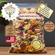 Daily Raw Mix Nuts &amp; Dried Fruits (Unroasted)/Campuran Kekacang &amp; Buah-Buahan Kering (Belum Dipanggang) - 250gm/500gm/1Kg – Product of Malaysia with Imported Ingredients