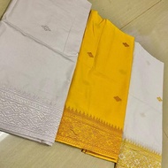 Super Murah! Saput Kampuh Putih Kuning Bordir | Pakaian Adat Bali Pria Cowok Murah Terbatas