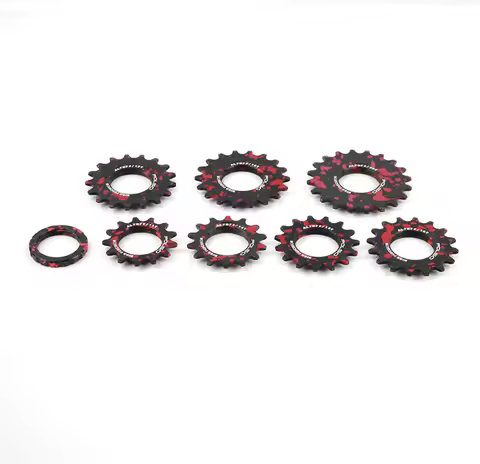 POLSO FC002 Black and Red Fixed Gear Cog 13T 14T 15T 16T 17T 18T 19T 20T AL7075 Fixie Freewheel Trac