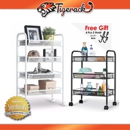 TIGERACK Trolley Rack Metal Steel Trolley Storage Rack Rak Troli Beroda Rak Ikea Rak Serbaguna
