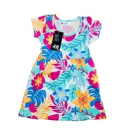 Short Sleeve Cotton Girl Dress (2Y-8Y) Baju Baby Girl Dress