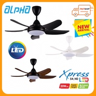 NEW 2022 Alpha Cosa Xpress LED 54/40 3 Color LED Remote Ceiling Fan kipas siling