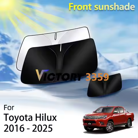 1x Front Sunshade For Toyota Hilux Invincible Rogue GR Sport 2016 - 2025 Accessories Window Heat Ins