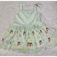 Arpanet girl Dress/Paper Doll/Size 4y Green