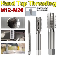 1 Pair M12-M20 Hand Tap Straight Groove Thread Tapping Thread Tapping Internal Thread Tool
