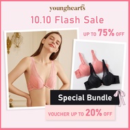 Young Hearts Ethereal Beauty Deep-V Wired Push-Up Lace Bra Y23-20271*Clearance Oct