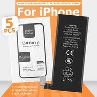 5pcs/lot 0 Cycles Wholesale New Battery For iPhone SE SE2 SE3 3GS 4 5 6 6s 7 8 Plus X XS XR XSPlus P