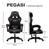 (JIJI SG) Gaming Chair Series - Racing office Chair / Legrest / Armrest