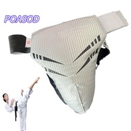 MAYSHOW Groin Cup, Polyester Cloth Thickening Groin Guard, Protective PU Leather Groin Protection Ge