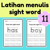 [60-11] Latihan menulis sight word | sight word writing worksheet (11/11)