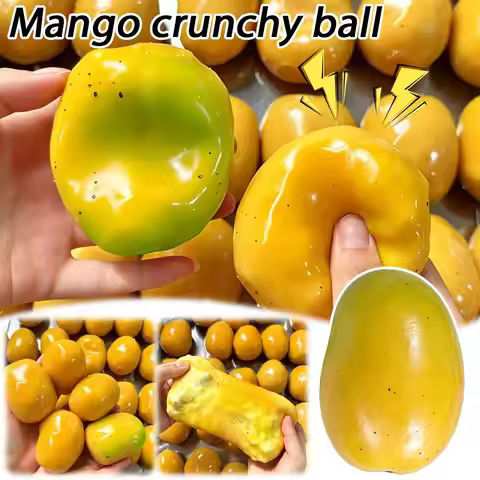 Crunchy Mango Stress Ball Squishy Color-changing Mango Squeeze ASMR Sensory ADHD Anti Stress Relief